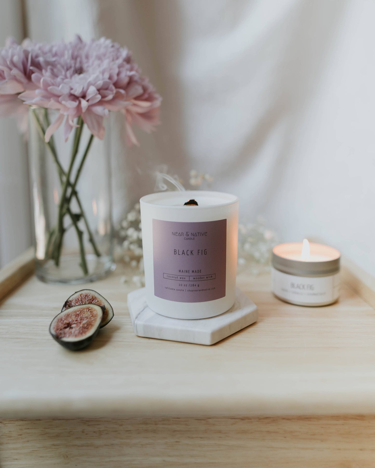 Black Fig 4 oz Refillable Candle