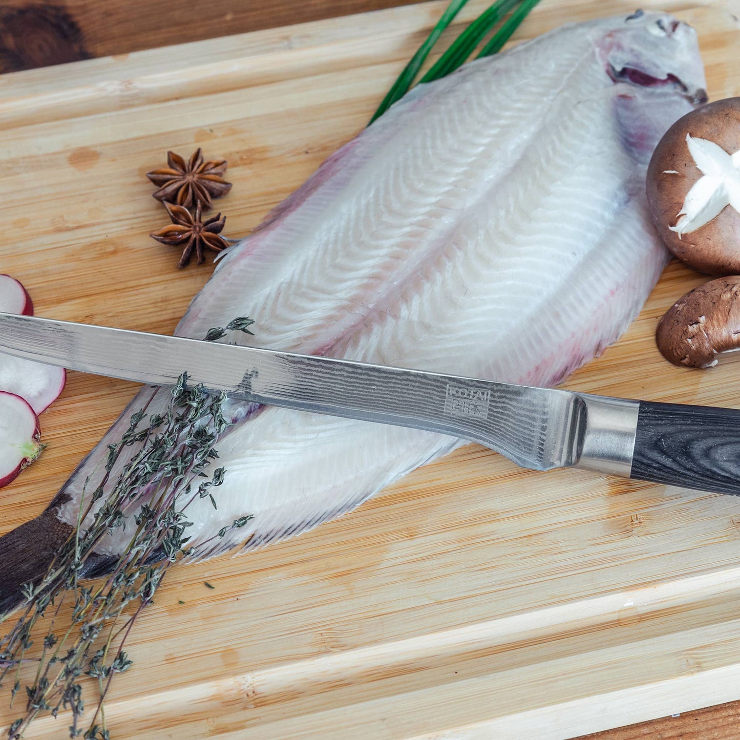 Kitchen Knife - Damascus Fillet Knife