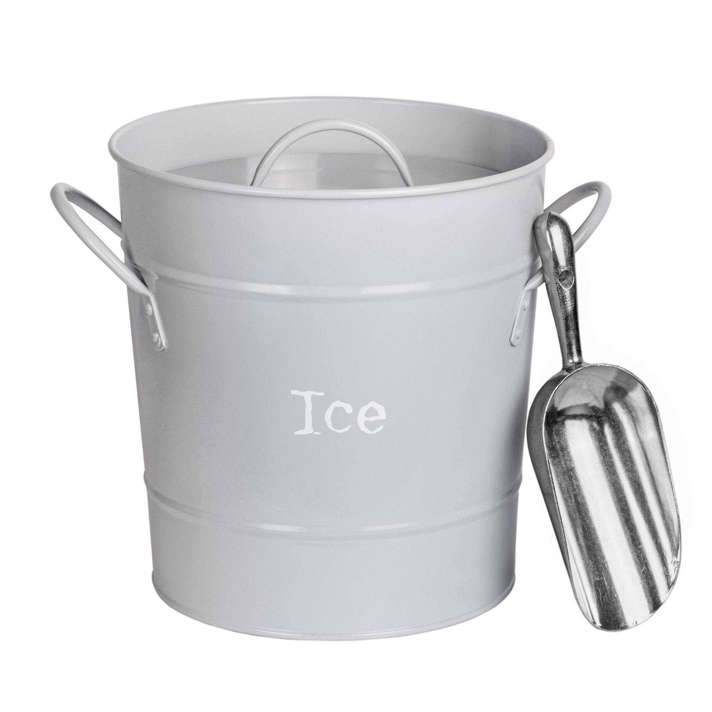 Ice Bucket with Lid & Scoop Grey