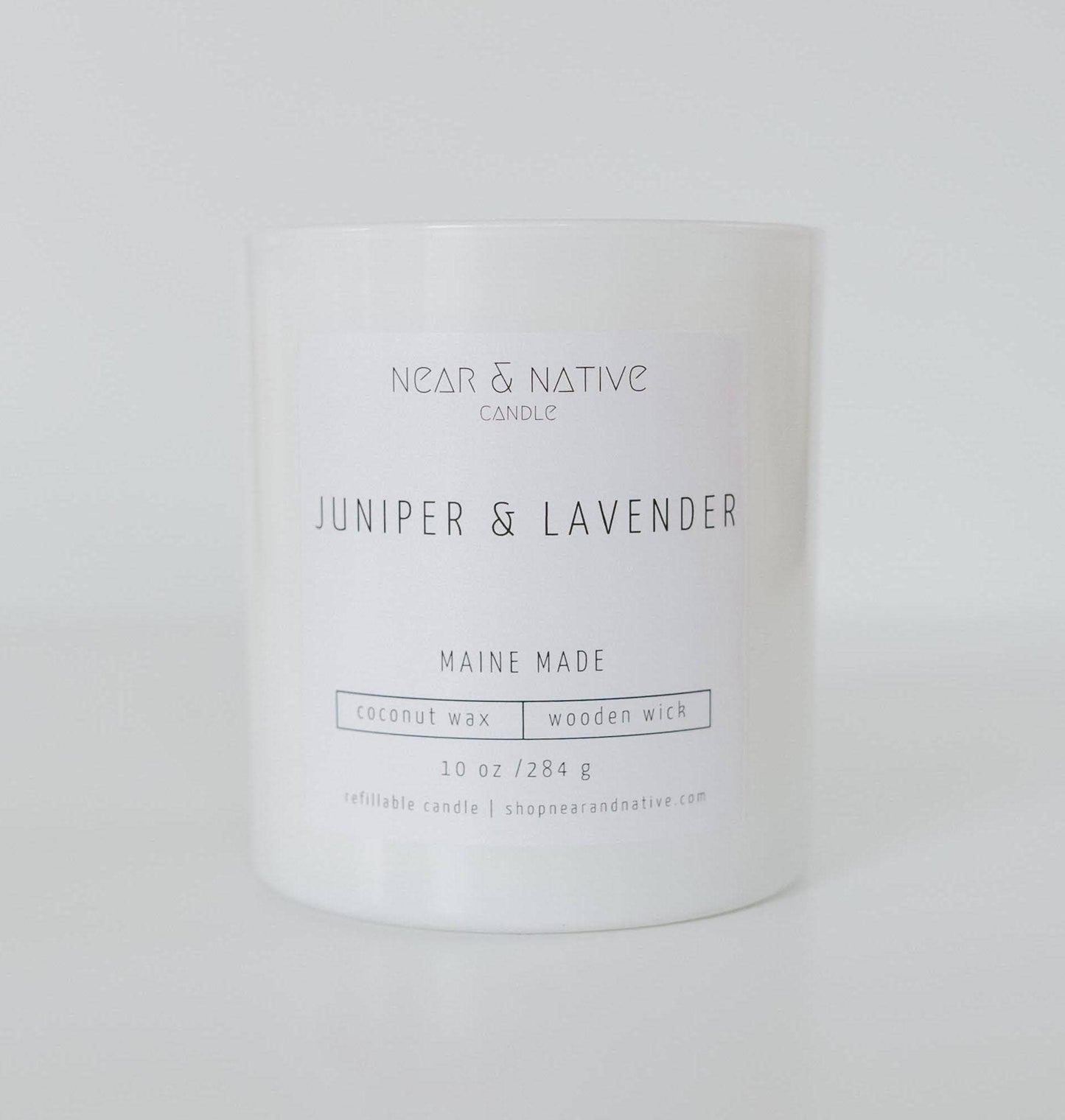 10 oz Juniper and Lavender Refillable Candle