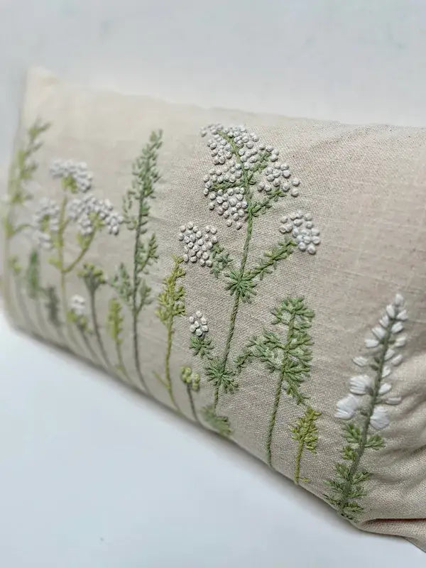 Meadow Pillow Applique/Embo 12x20"