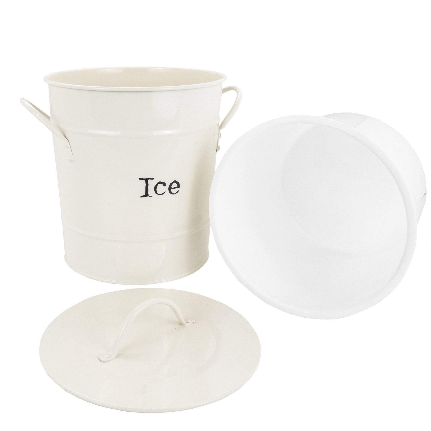 Ice Bucket with Lid & Scoop-Matte White
