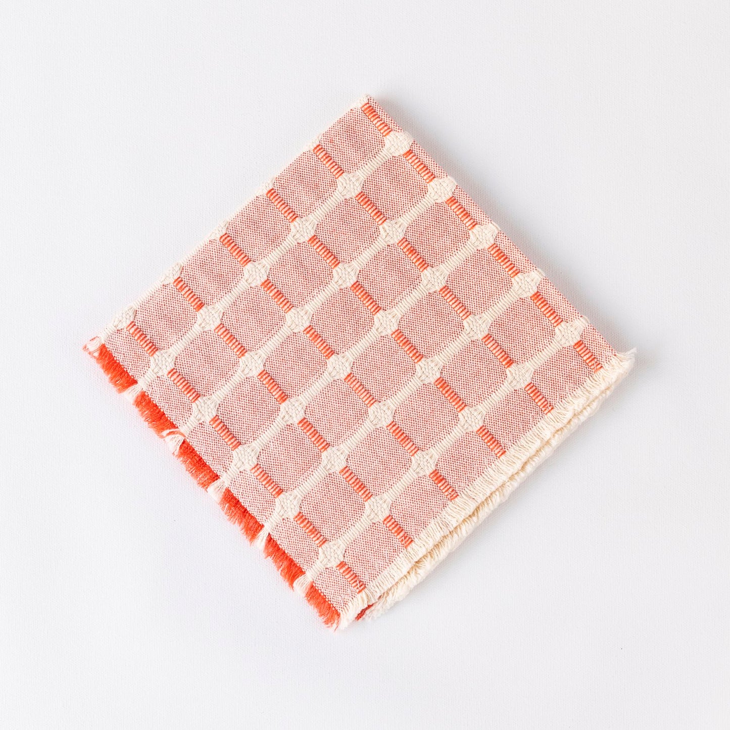 Coral Hopsack Napkin