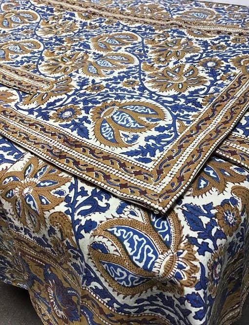 60x90 Pumpkin Flower Tablecloth