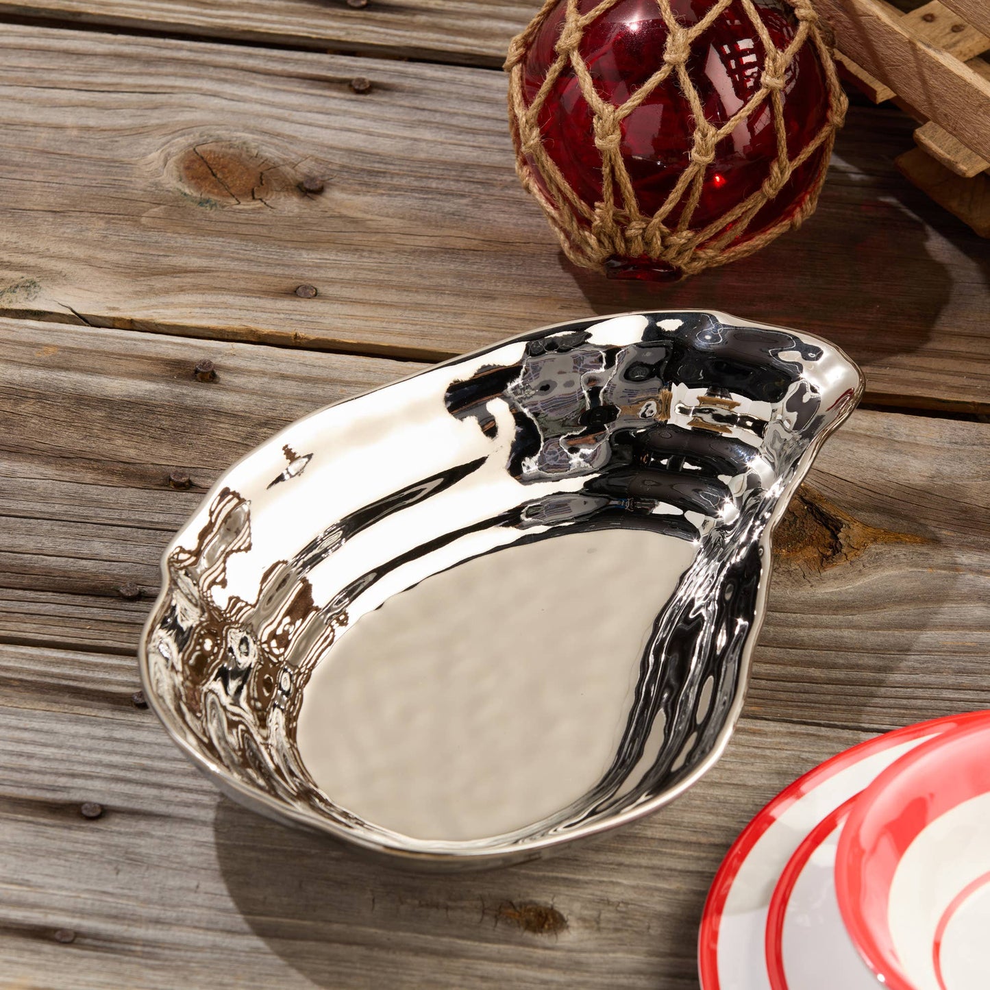 Oyster Serving Bowl Silver Plated