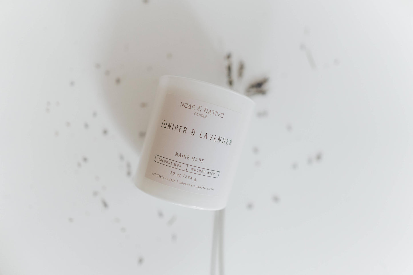 10 oz Juniper and Lavender Refillable Candle