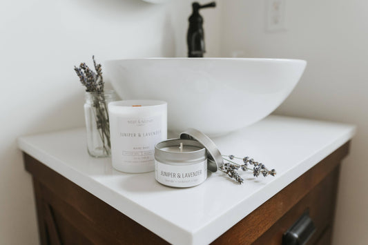 10 oz Juniper and Lavender Refillable Candle