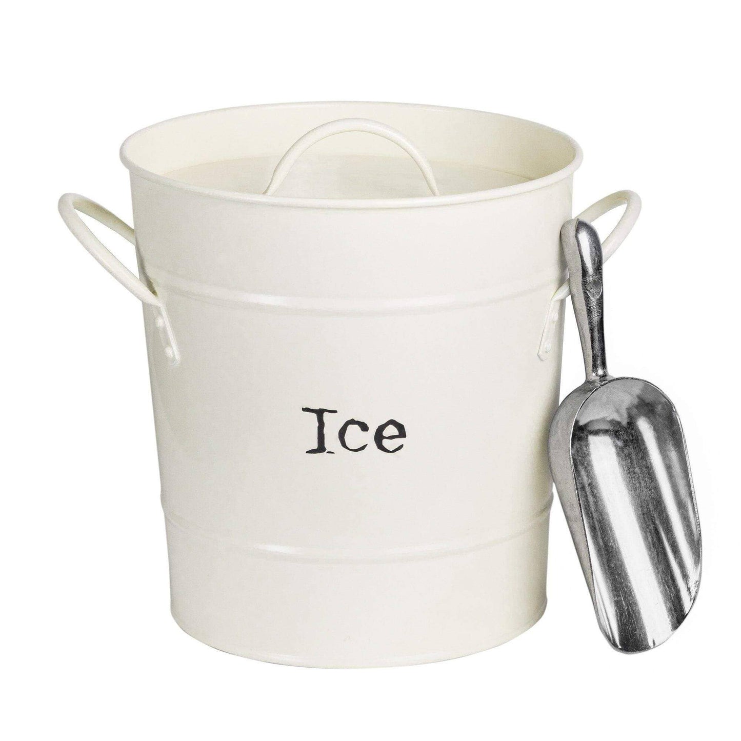Ice Bucket with Lid & Scoop-Matte White