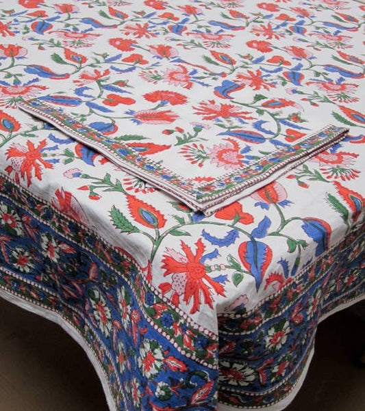 Chamoli 60X90 Chamoli Flower Org/Blu