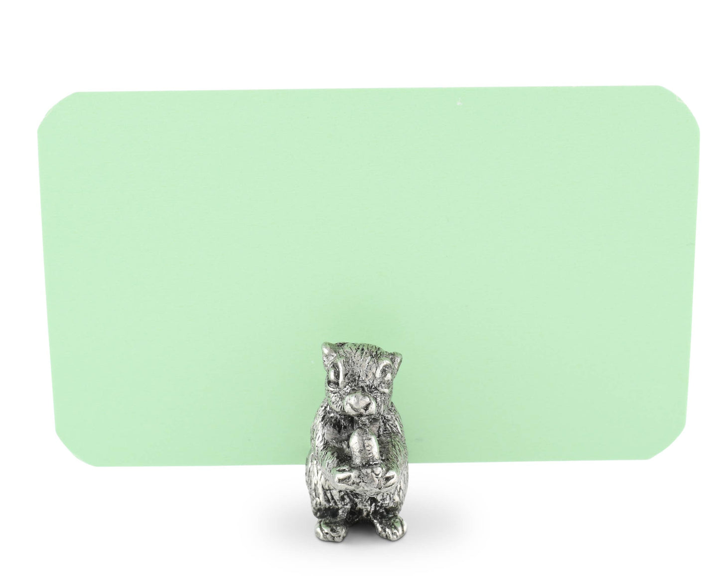 Pewter Squirrel Place Card Holder