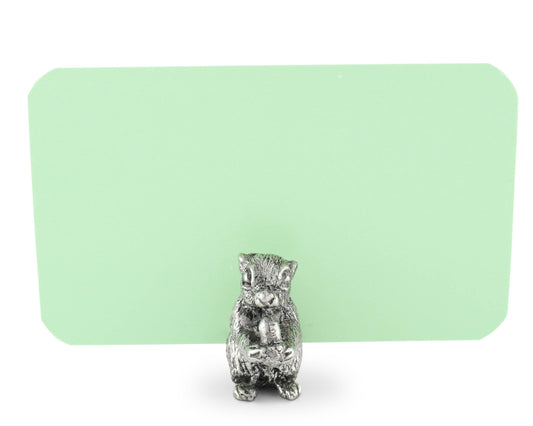 Pewter Squirrel Place Card Holder