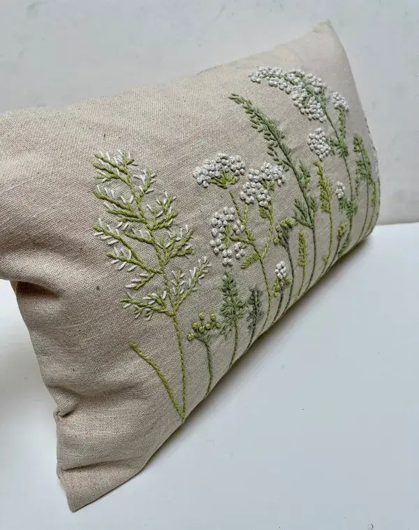 Meadow Pillow Applique/Embo 12x20"