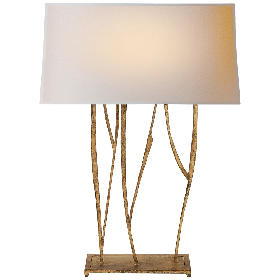 Gilded Iron Aspen Console Lamp