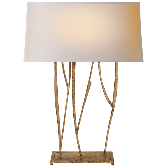 Gilded Iron Aspen Console Lamp
