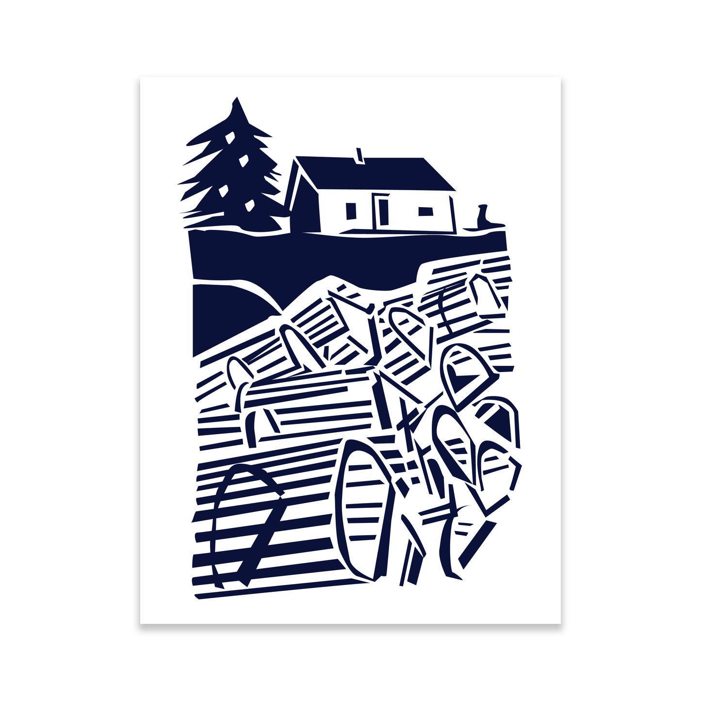 Lobster Traps Print by Gene Barbera