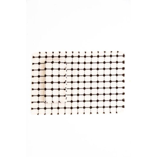 Ink Wicker Placemat, Simple Fringe