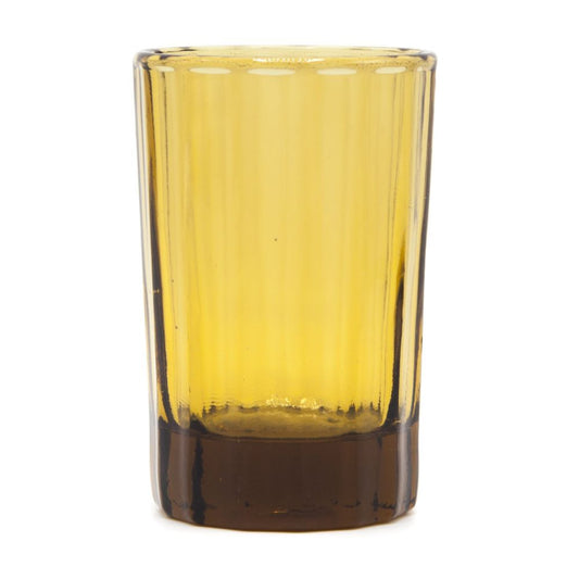 Brut Amber Reed Water Glass