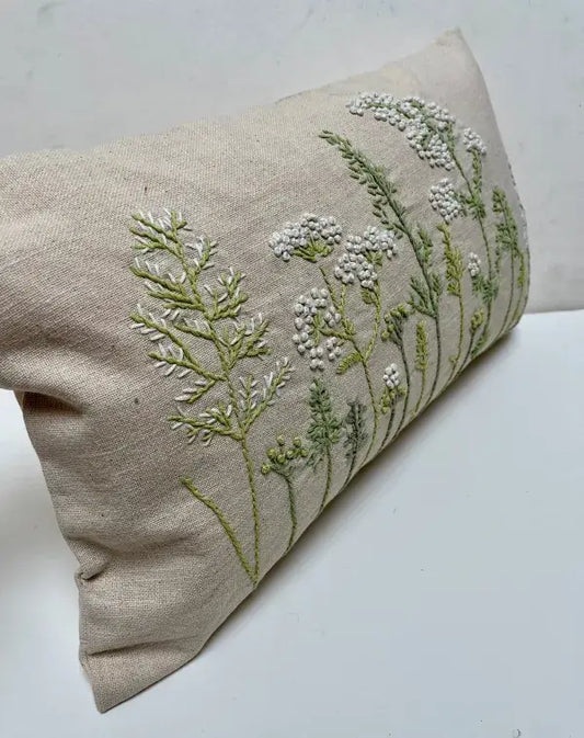 Meadow Pillow Applique/Embo 12x20"