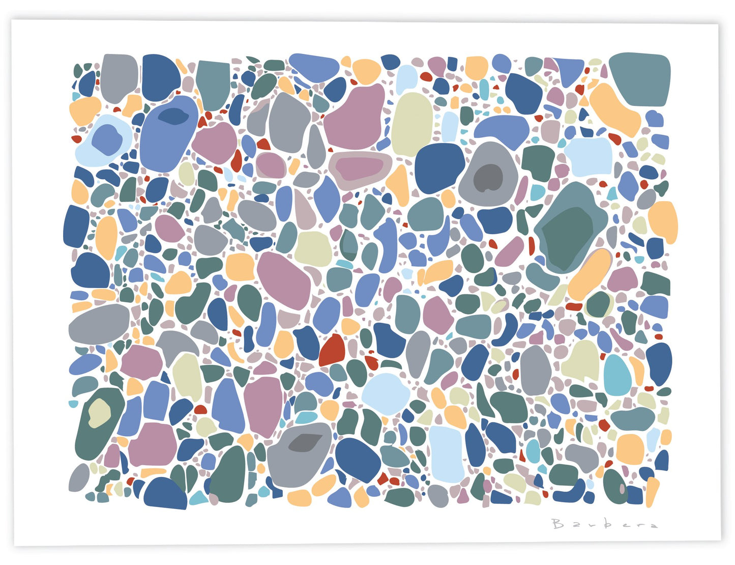 Pebbles Mixed Print by Gene Barbera